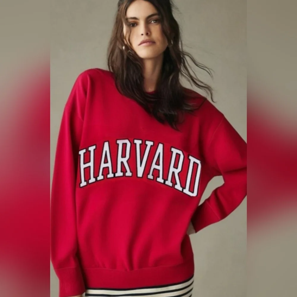 ZARA Official Harvard Red Sweatshirt